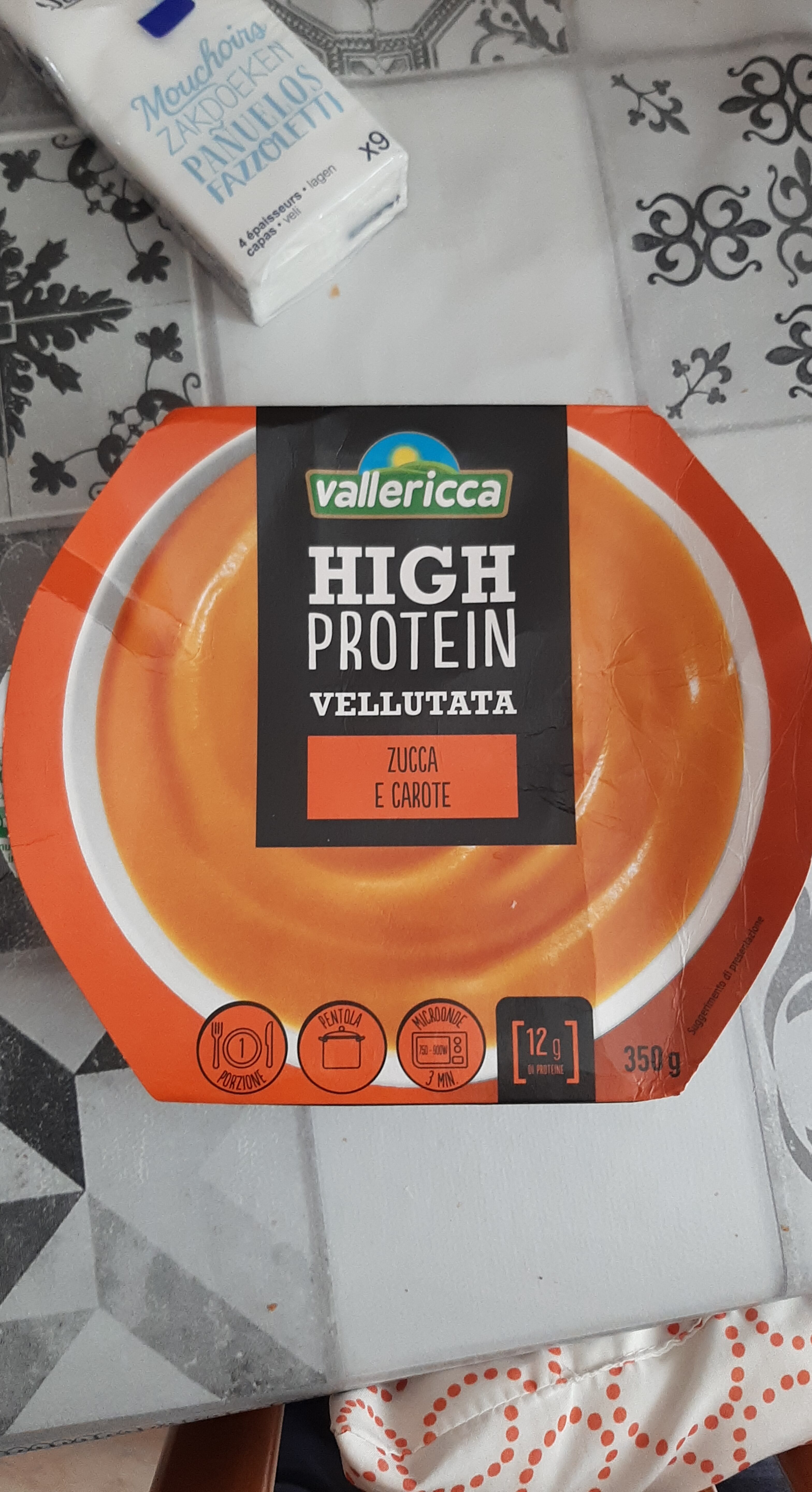 Confezione di Vellutata high protein zucca e carote