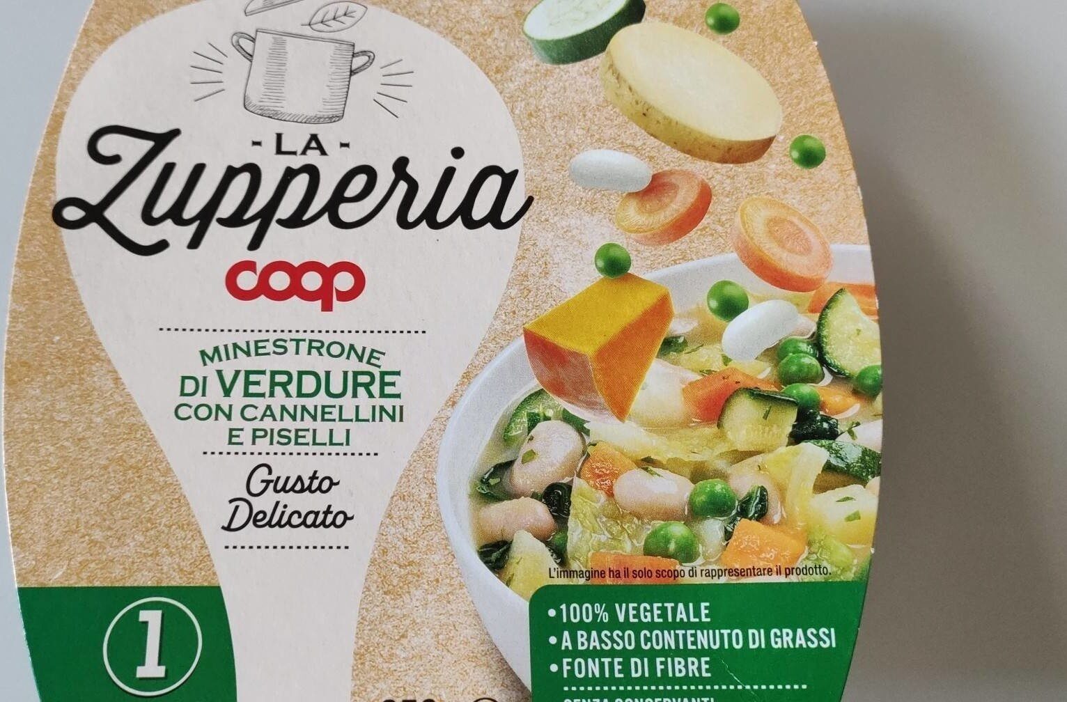 Confezione di Minestrone di verdure con cannellini e piselli