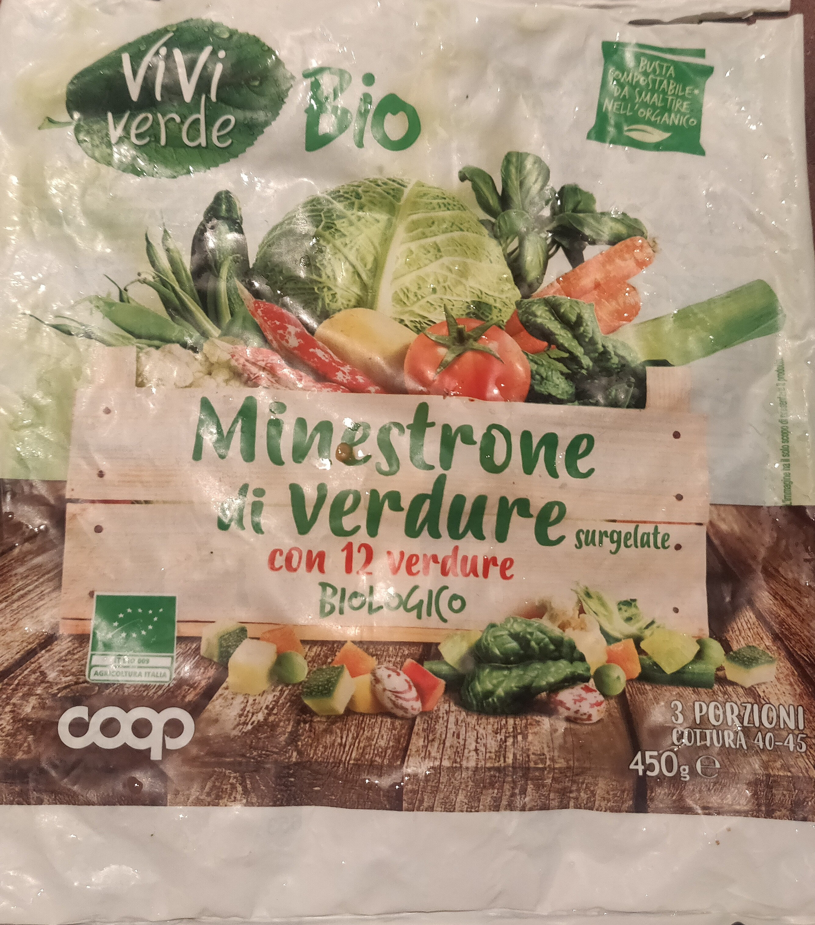 Confezione di Minestrone di verdure surgelate