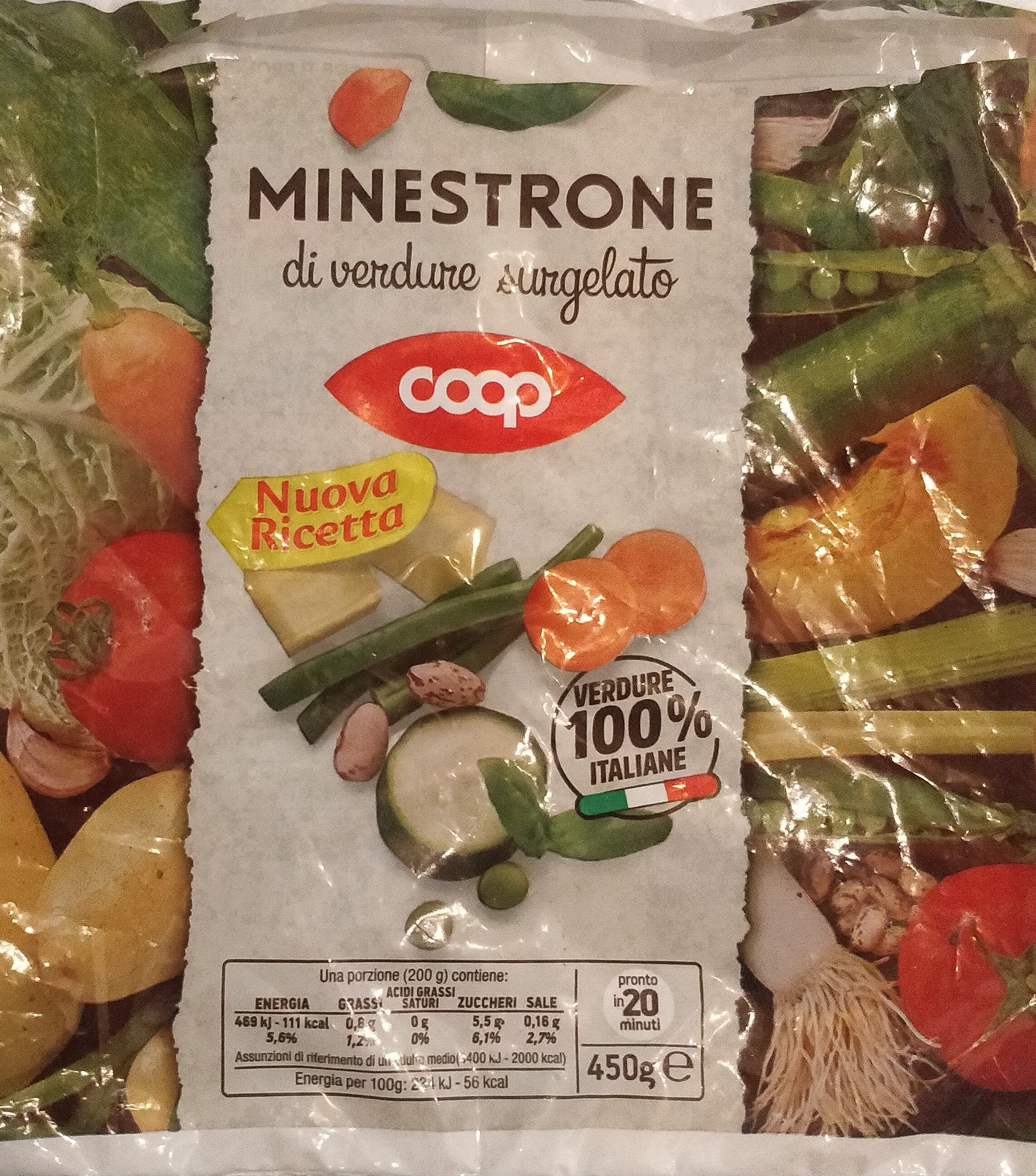 Confezione di Minestrone di verdure surgelato
