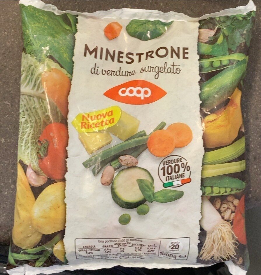 Confezione di Minestrone di verdure surgelato