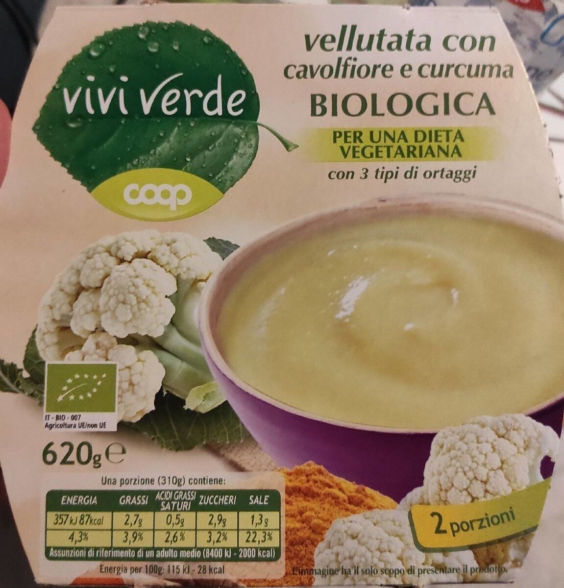 Confezione di Vellutata con cavolfiore e curcuma