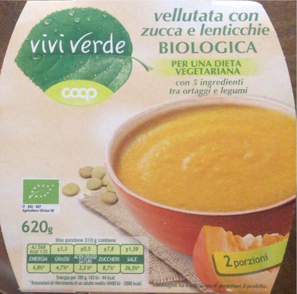 Confezione di Vellutata con zucca e lenticchie