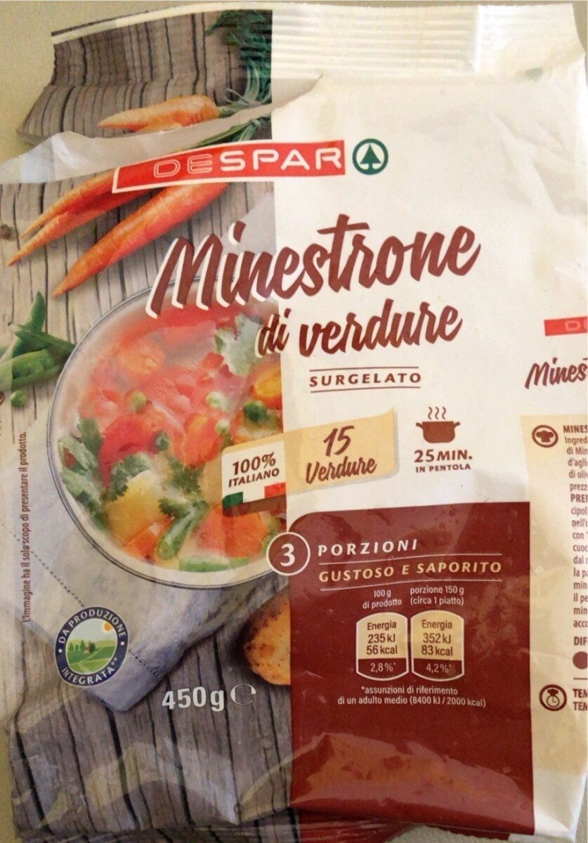 Confezione di Minestrone di verdure surgelato