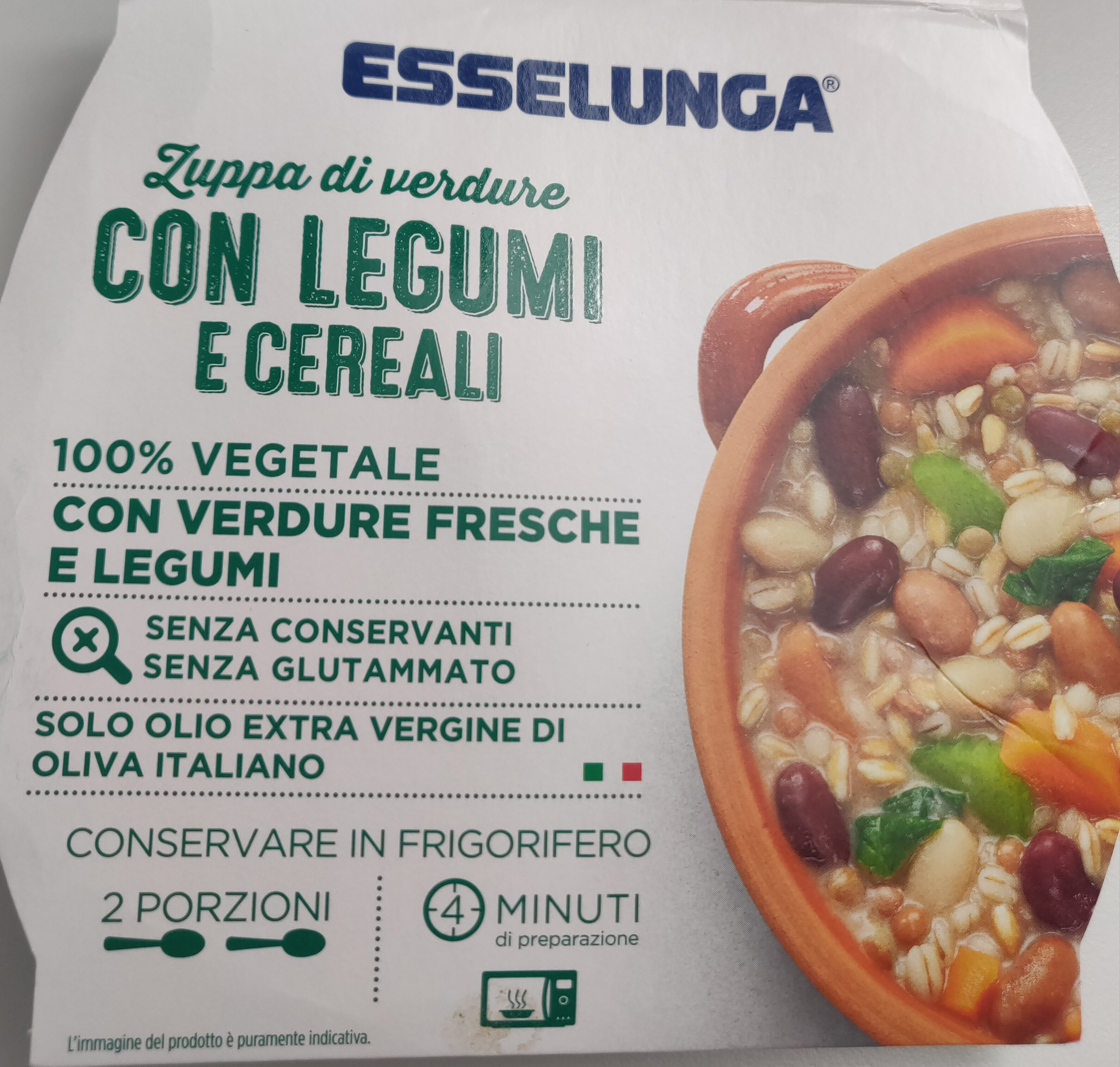 Confezione di Zuppa di verdure con legumi e cereali