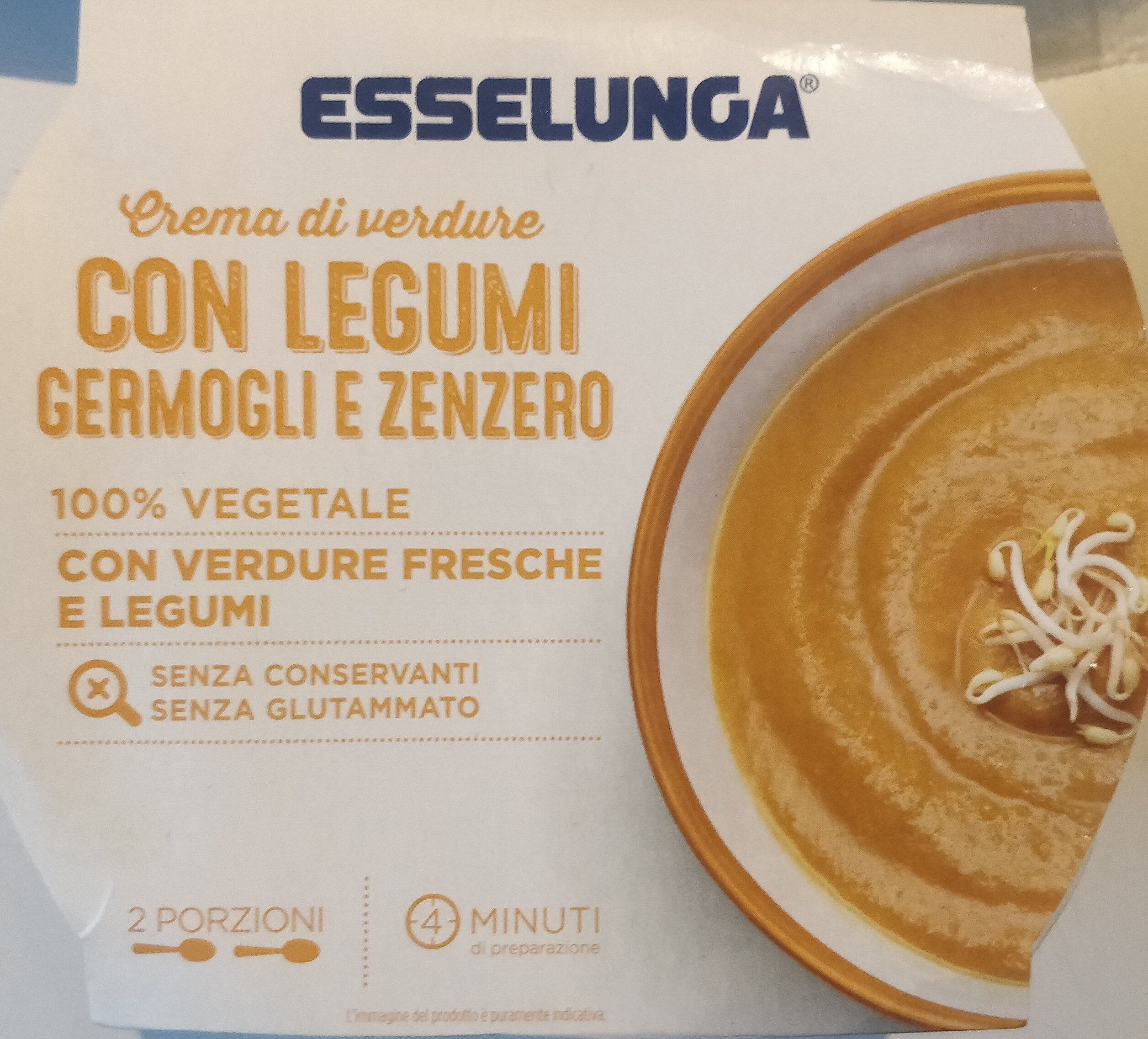 Confezione di Crema di verdure con legumi germogli e zenzero