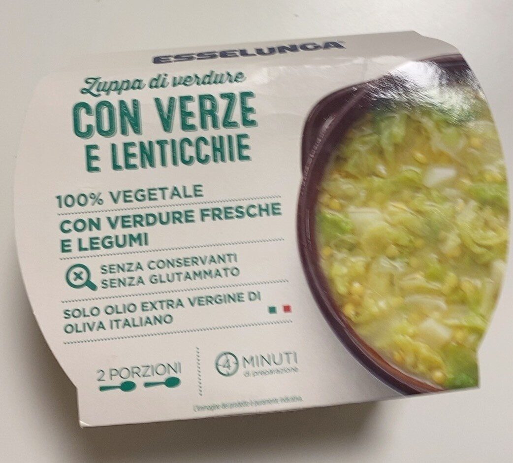 Confezione di Zuppa di verdure con verze e lenticchie