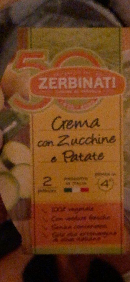 Confezione di Crema con zucchine e patate