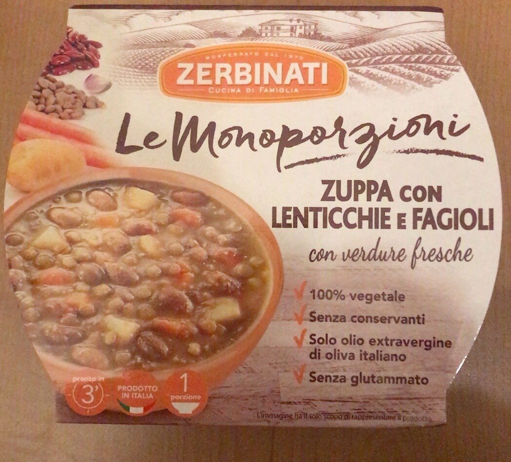 Confezione di Zuppa con lenticchie e fagioli