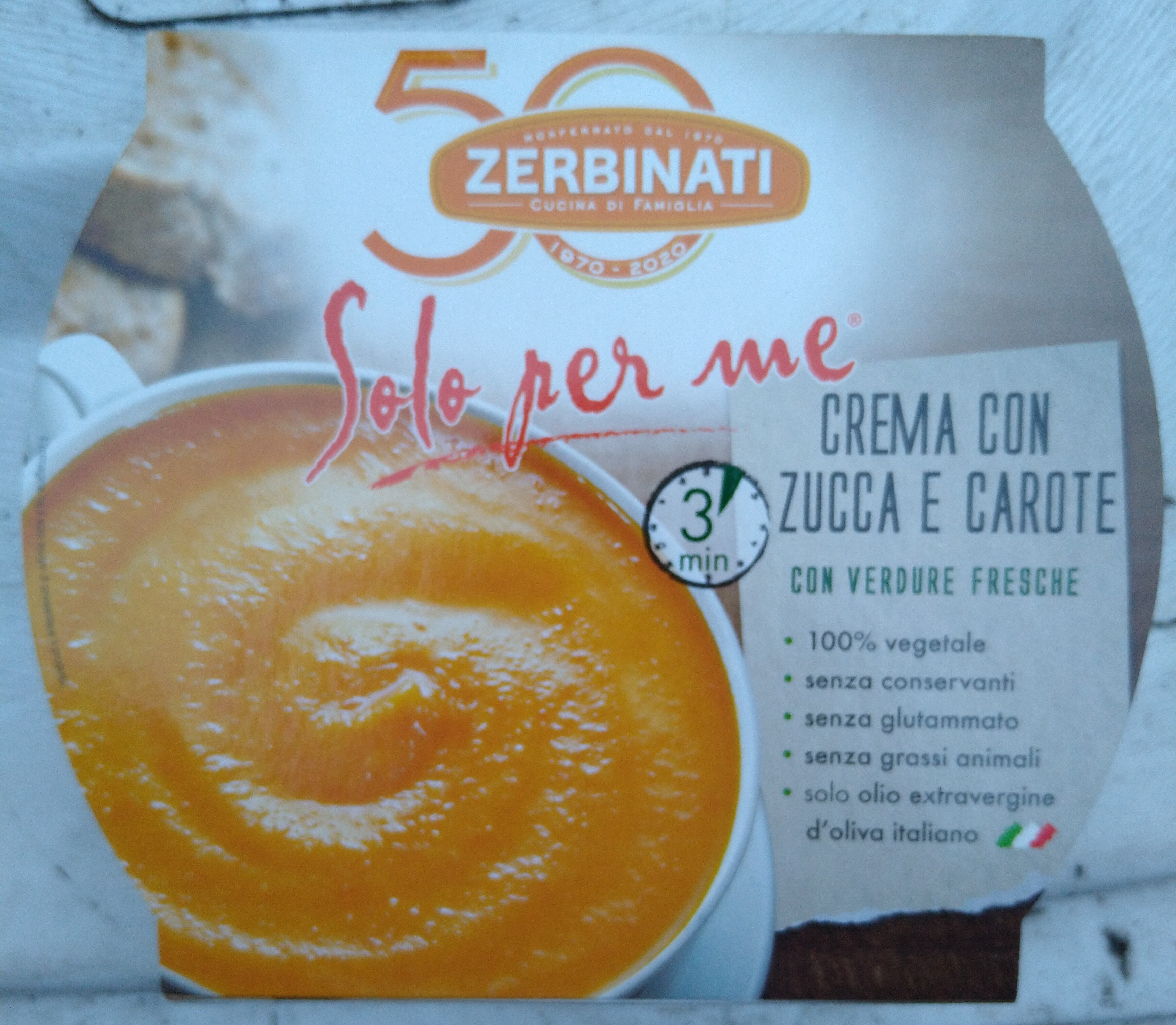 Confezione di Crema con zucca e carote