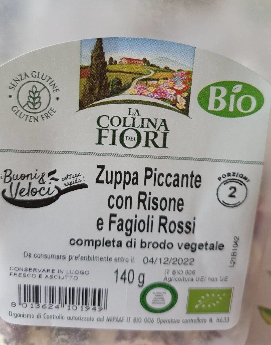 Confezione di Zuppa piccante con risone e fagioli rossi