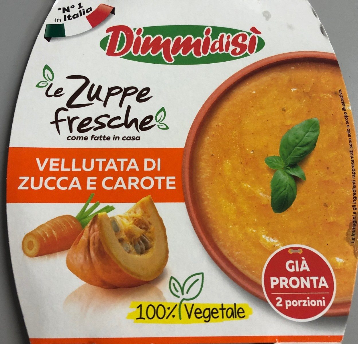 Confezione di Le zuppe fresche vellutata di zucca e carote