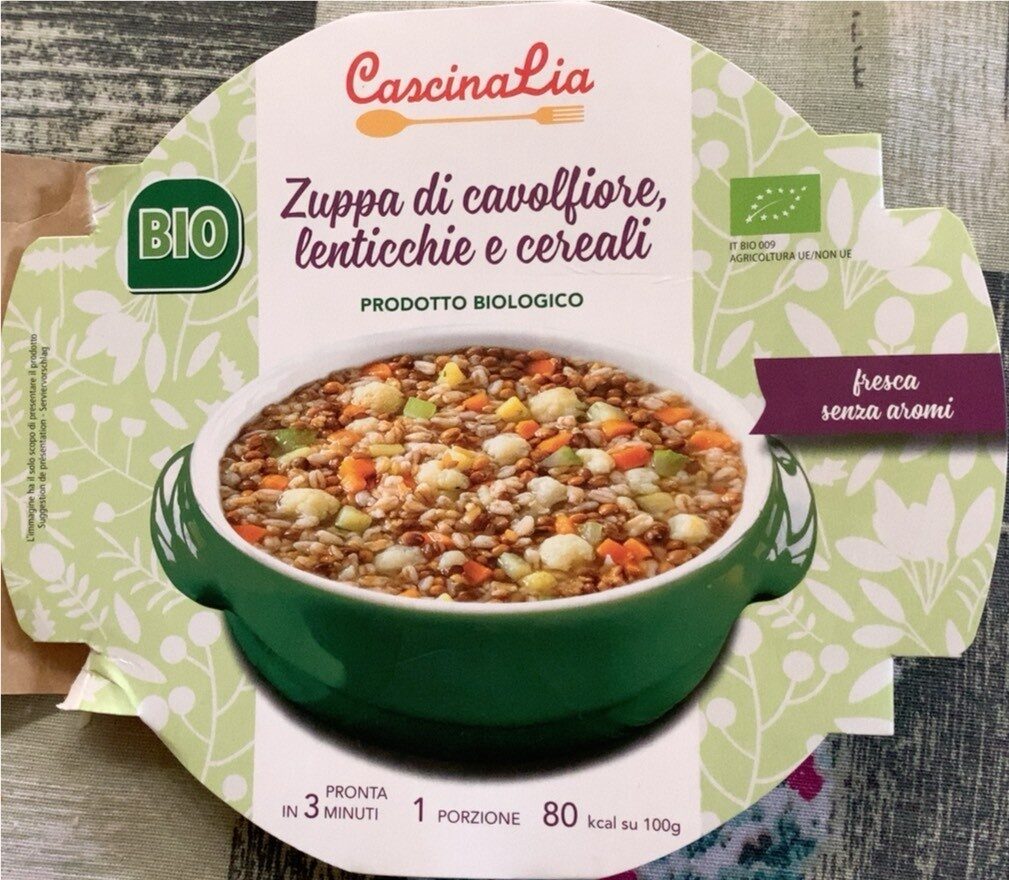 Confezione di Zuppa di cavolfiore, lenticchie e cereali