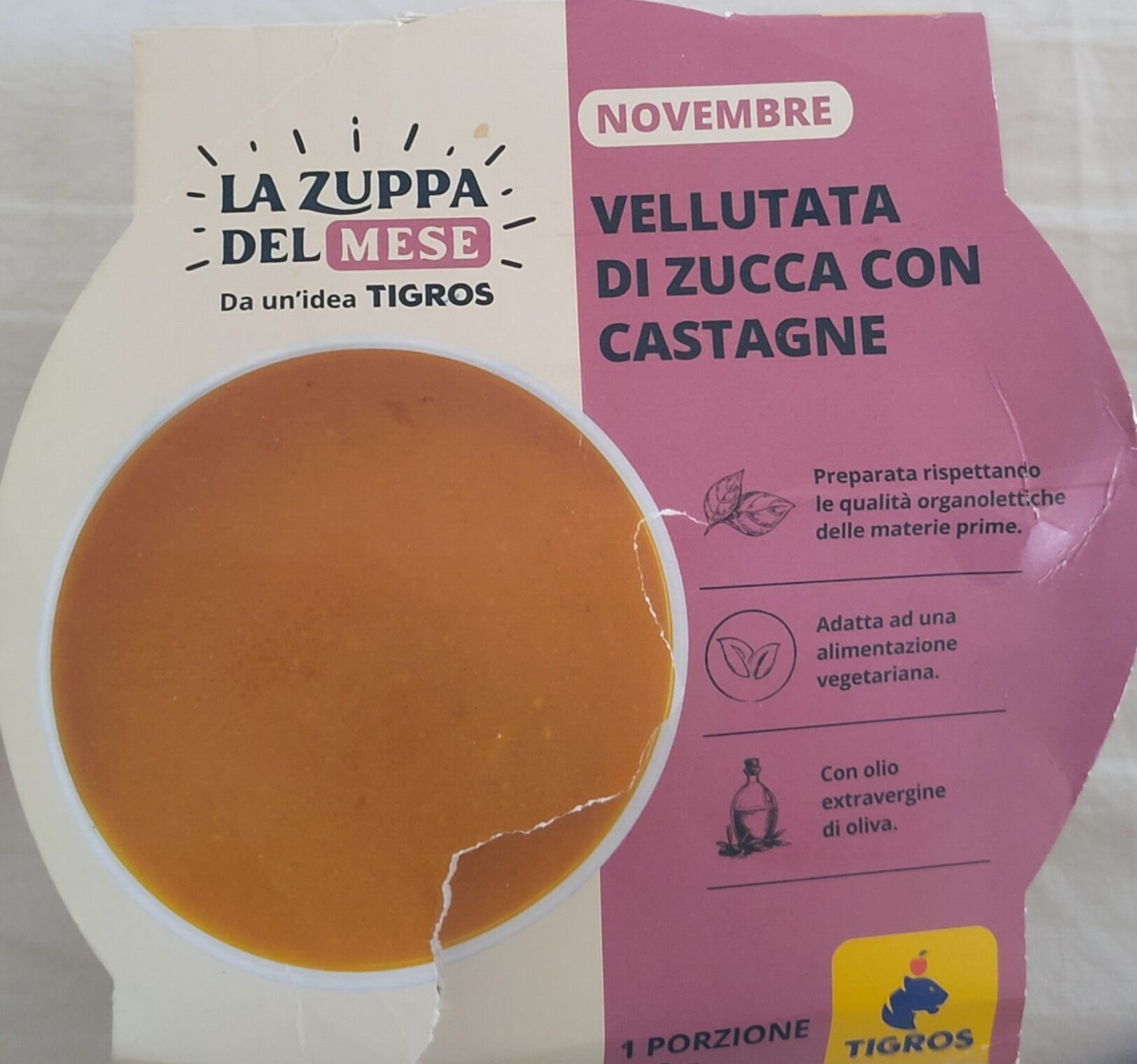 Confezione di Vellutata di zucca con castagne