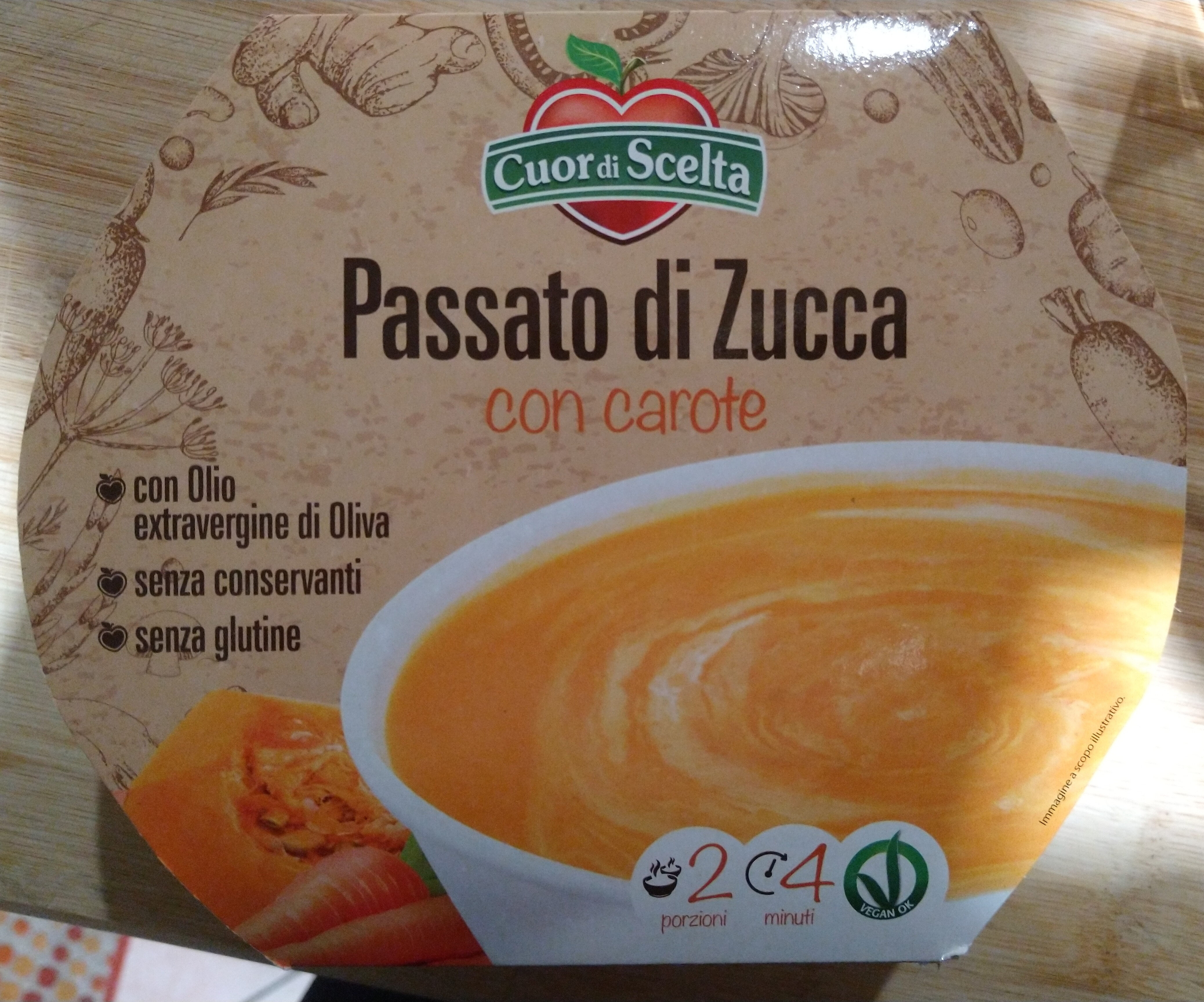 Confezione di Passato di zucca con carote