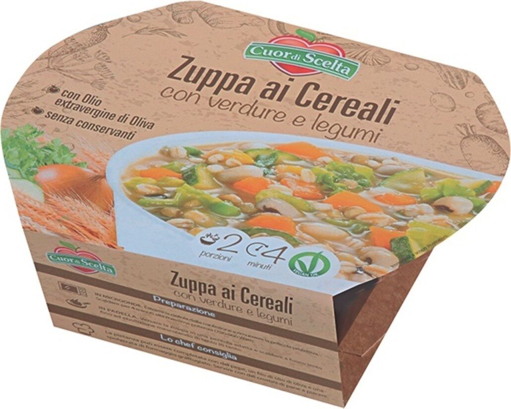 Confezione di Zuppa ai cereali con verdure e legumi