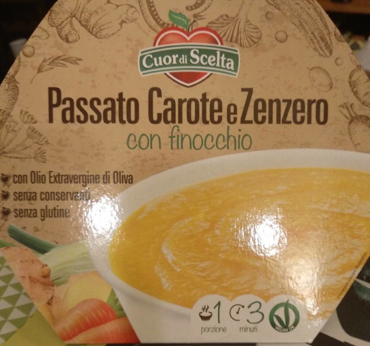 Confezione di Passato carote e zenzero