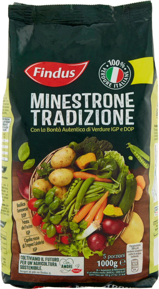 Confezione di Minestrone tradizione con verdure IGP e dop