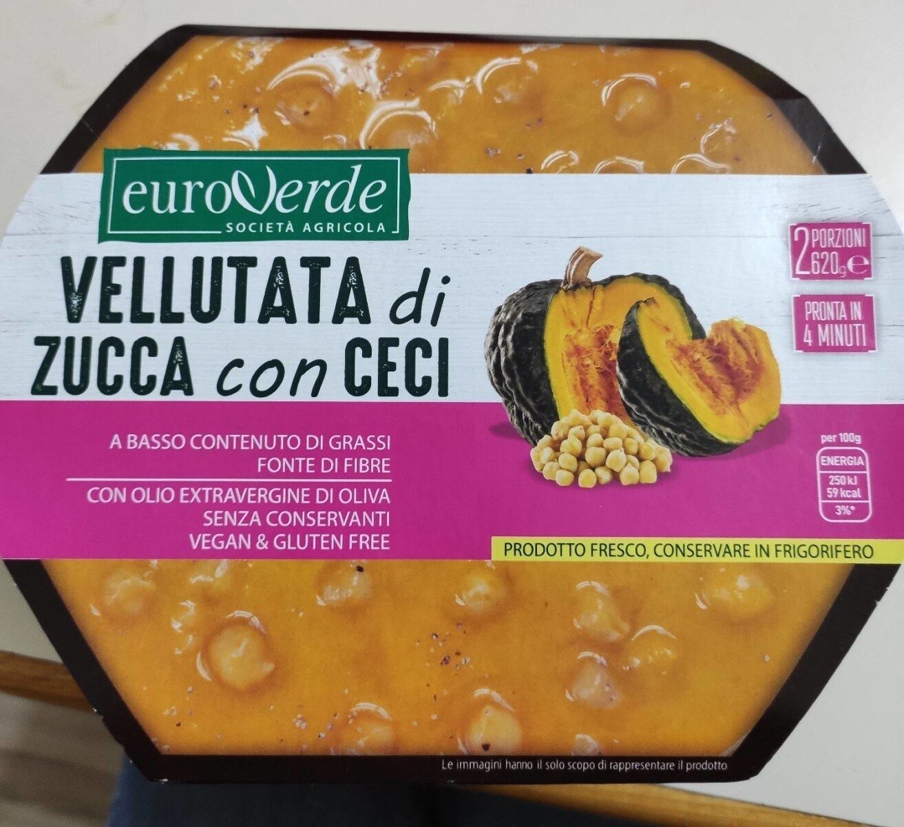 Confezione di Vellutata di zucca con ceci
