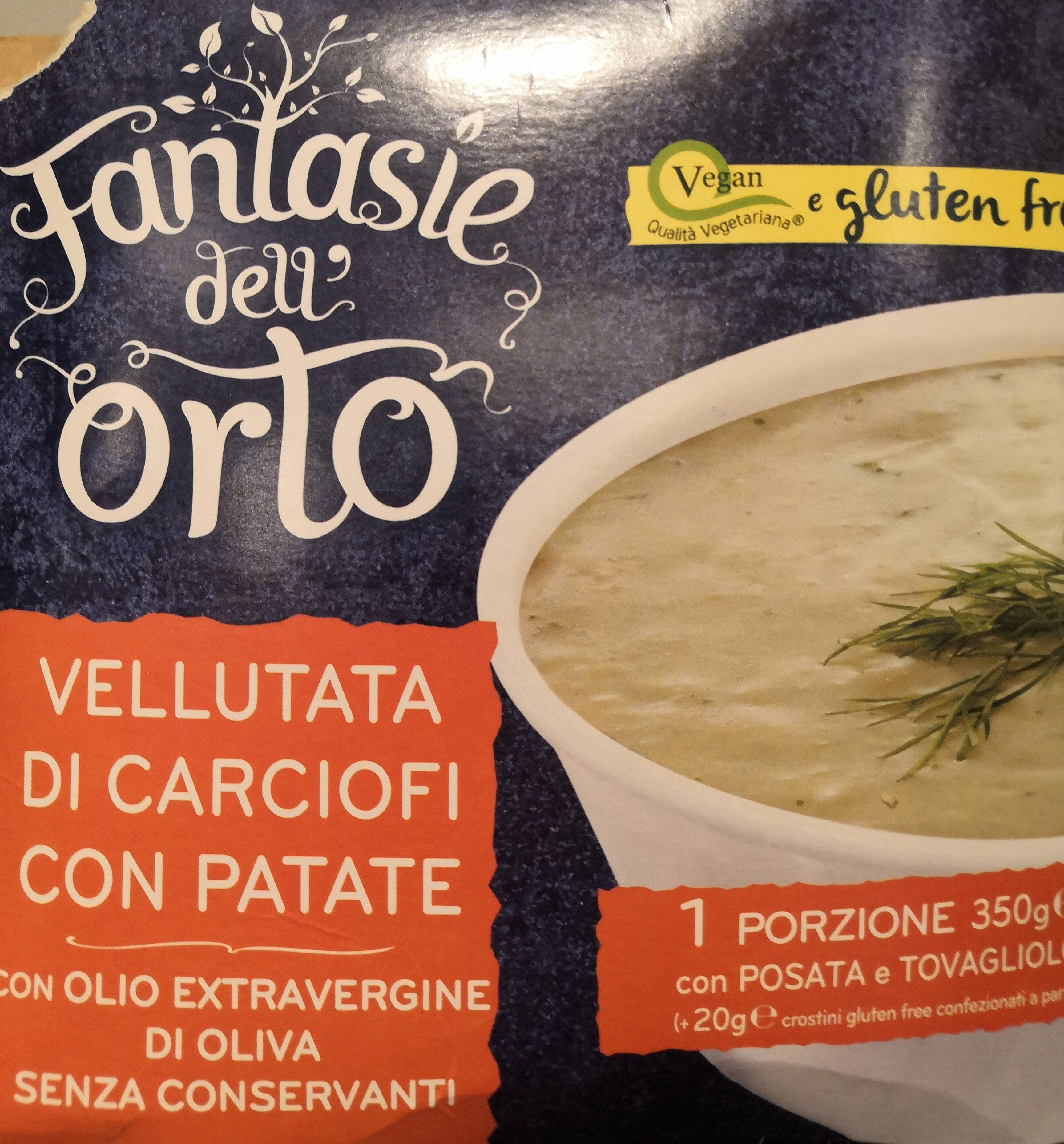 Confezione di Vellutata di carciofi con patate Fantasia dell'orto