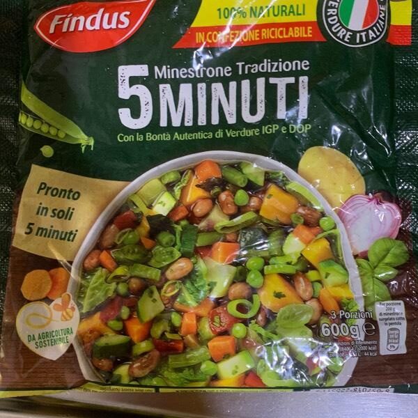 Confezione di Minestrone traduzione 5 minuti