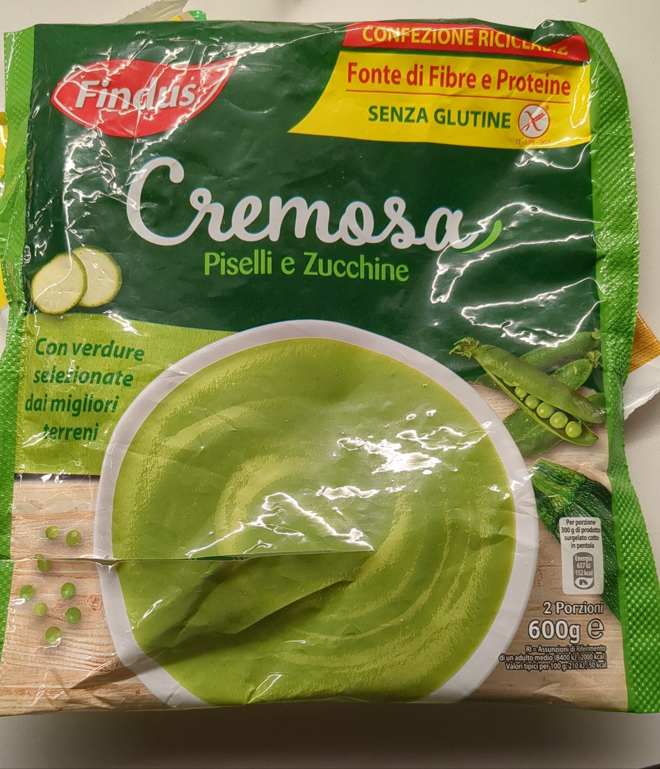 Confezione di Findus cremosa piselli e zucchine